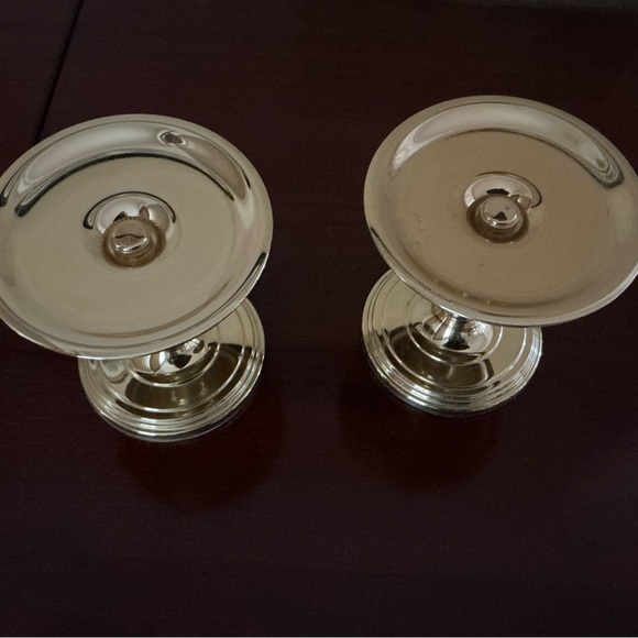 Pair of Baldwin Brass Pillar Candle Holders - Picture 2 of 6